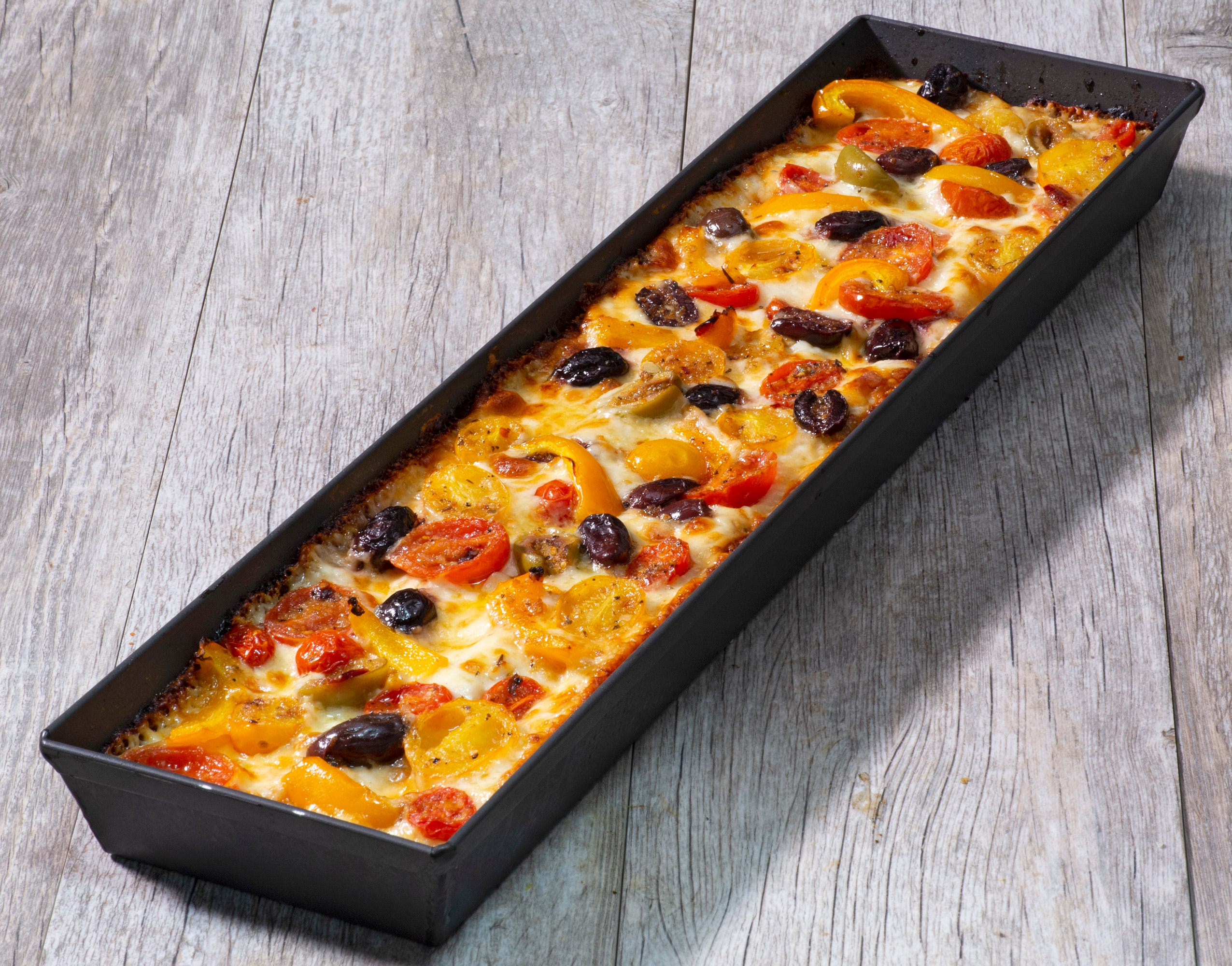 Long Pan Pizza, A Family Of 4 Inch Wide Pans In Three Lengths